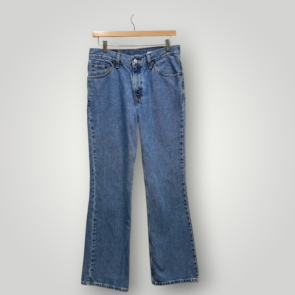 Levis 517 Slim Fit Boot Cut Jeans Womens 9 JR M Medium Wash‎ Blue Denim Brazil